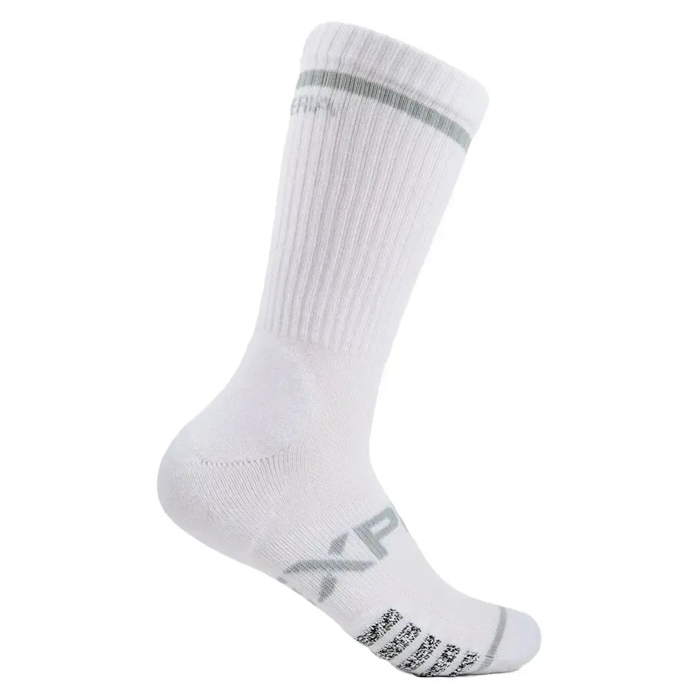 Experia Light Cushion Crew Tennis Socks White-Socks-Thorlo-EXTX00-101-2-Tennis Express