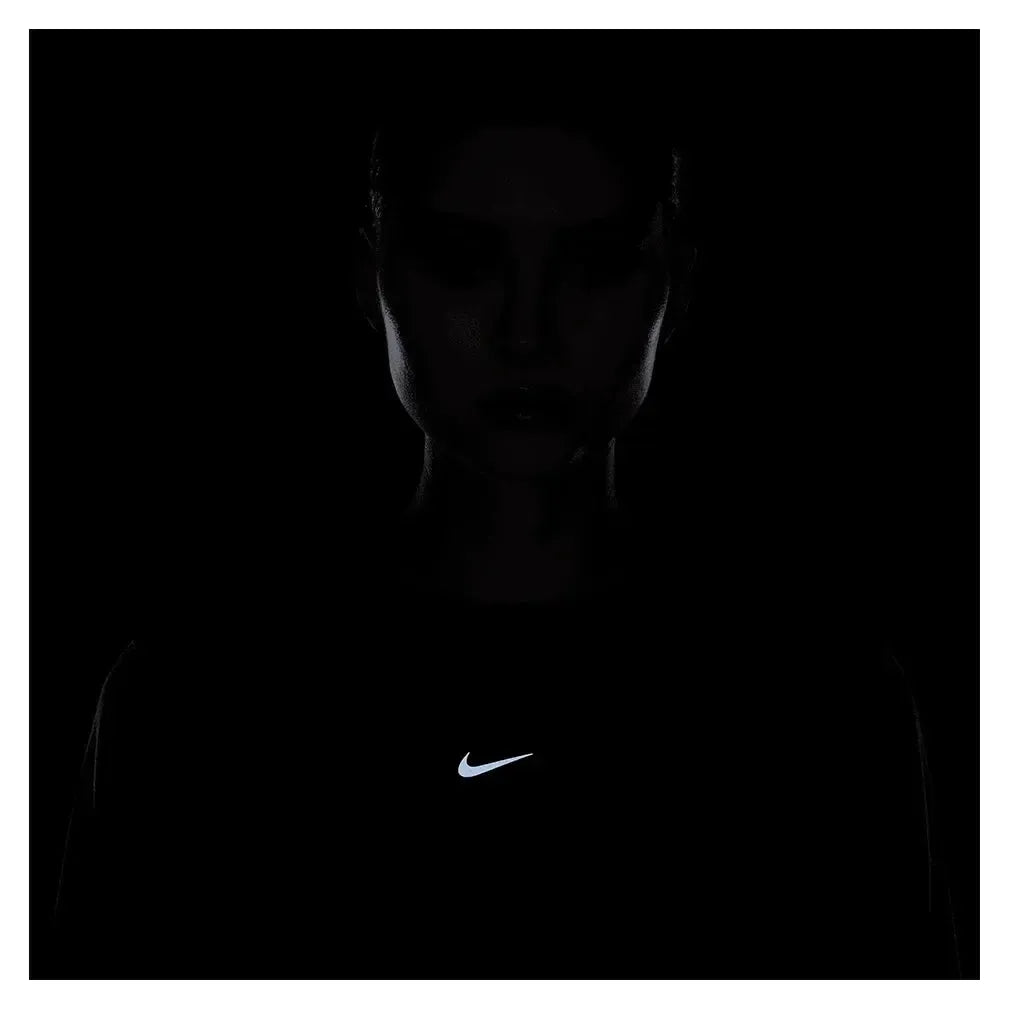 Women's Dri-Fit One Crew-Neck French Terry Sweatshirt Black and Silver Check-Apparel-Nike-FB5125-010SILB-6-Tennis Express