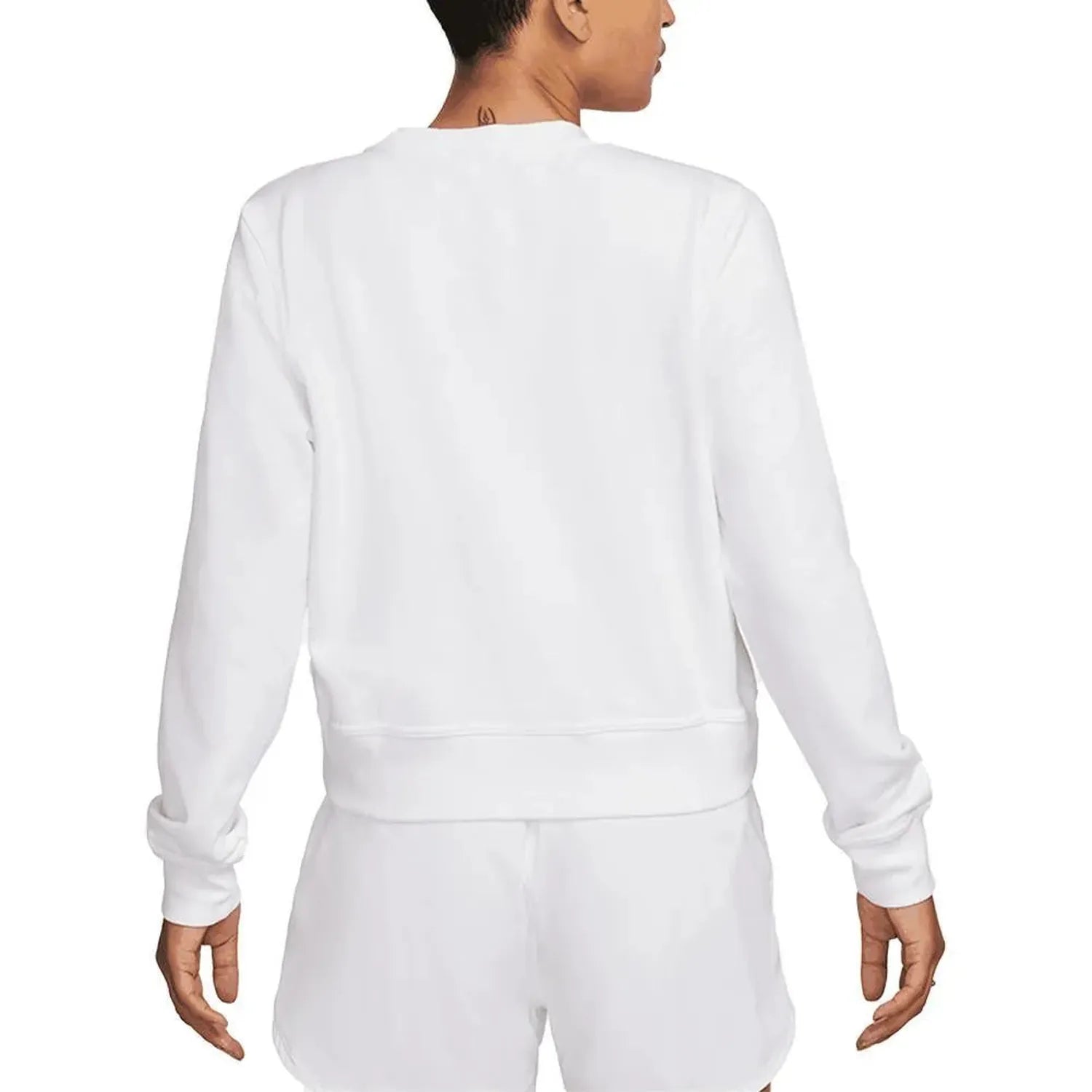 Women's Dri-Fit One Crew-Neck French Terry Sweatshirt-Apparel-Nike-FB5125-100_1-Tennis Express