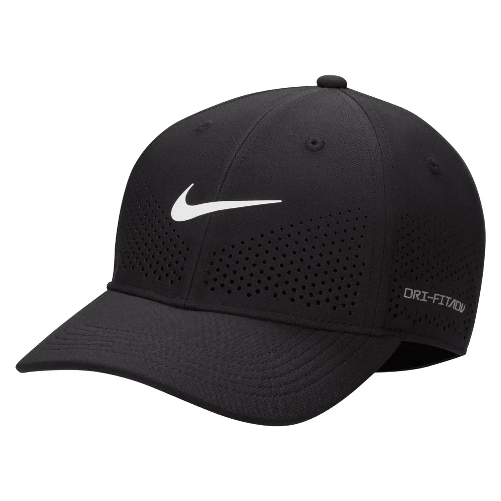 Unisex Dri-FIT ADV Club Structured Swoosh Tennis Cap, Nike, 010 Black/White, Tennis Express, FB5636-OSBH26-010-BLACK-WHITE-1