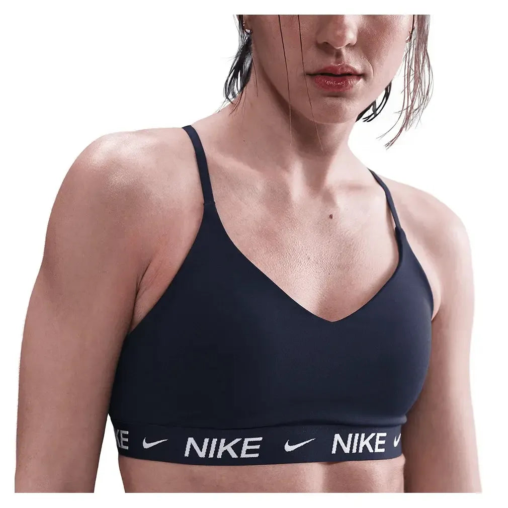 Women's Dri-FIT Indy Light Support Sports Bra Midnight Navy-Apparel-Nike-FD1062-410B-3-Tennis Express