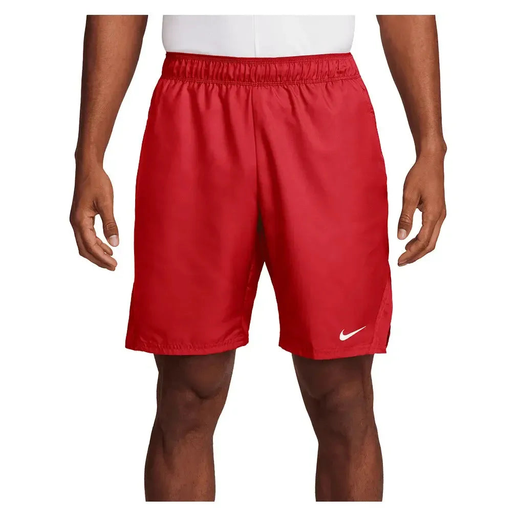 Men's Court Dri-FIT Victory 9 Inch Tennis Short University Red and White-Apparel-Nike-FD5384-657B-Tennis Express