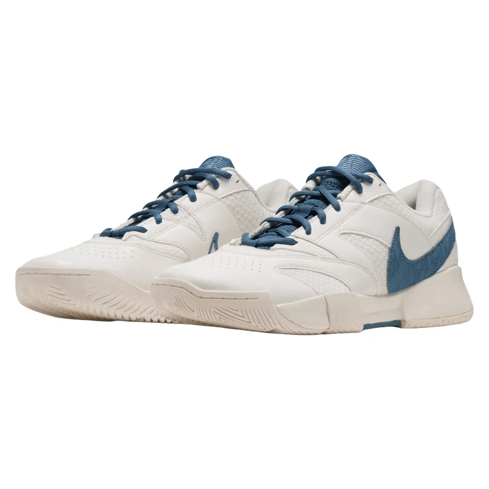 Men's Court Lite 4 Tennis Shoes Sail and Smokey Blue, Nike, Sail/Smokey Blue, Tennis Express, FD6574-121H26-SAIL-SMOKEY-BLUE-1