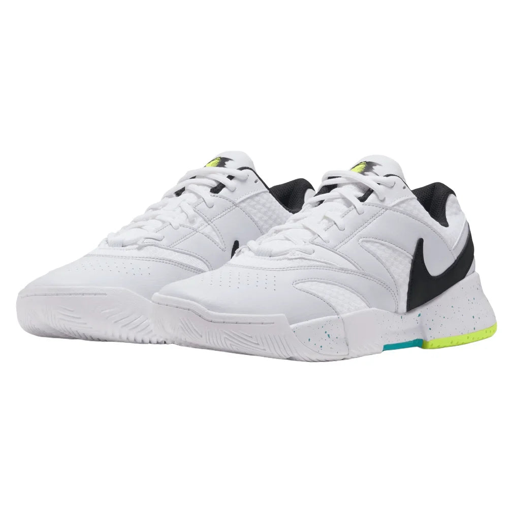 Men's Court Lite 4 Tennis Shoes White and Volt, Nike, White/Volt, Tennis Express, FD6574-125H26-WHITE-VOLT-1
