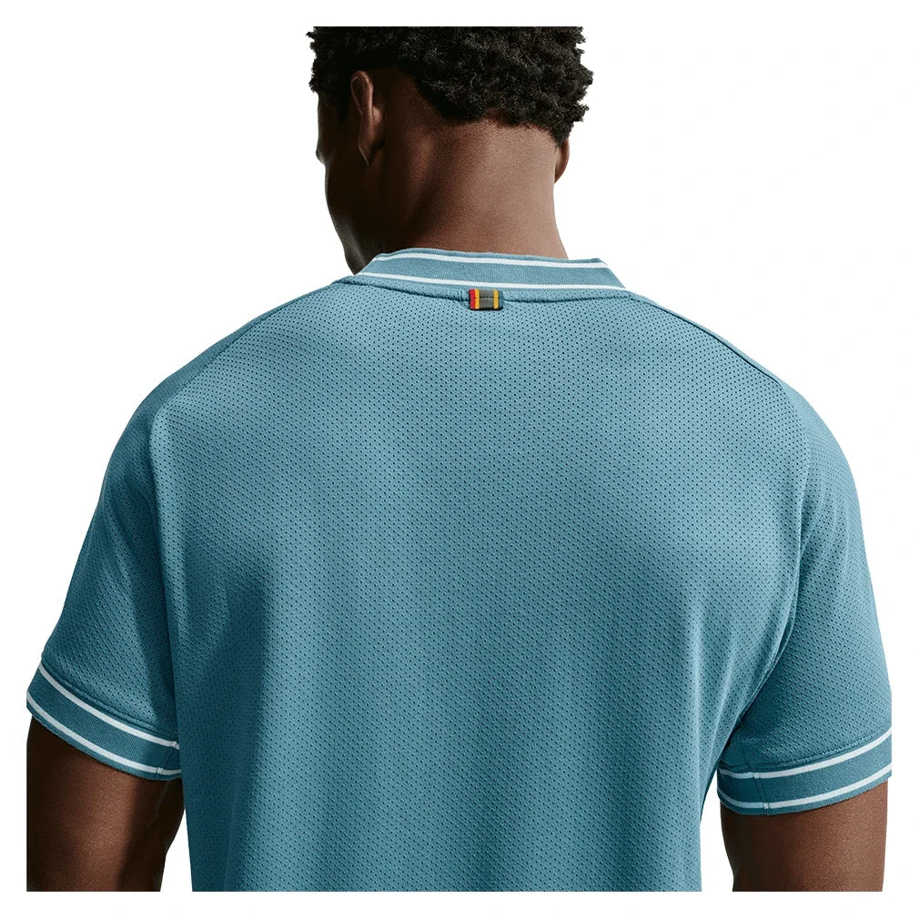 Men's Court Heritage Short Sleeve Tennis Top,Apparel,Nike,,,Tennis Express,FN0318-006_2