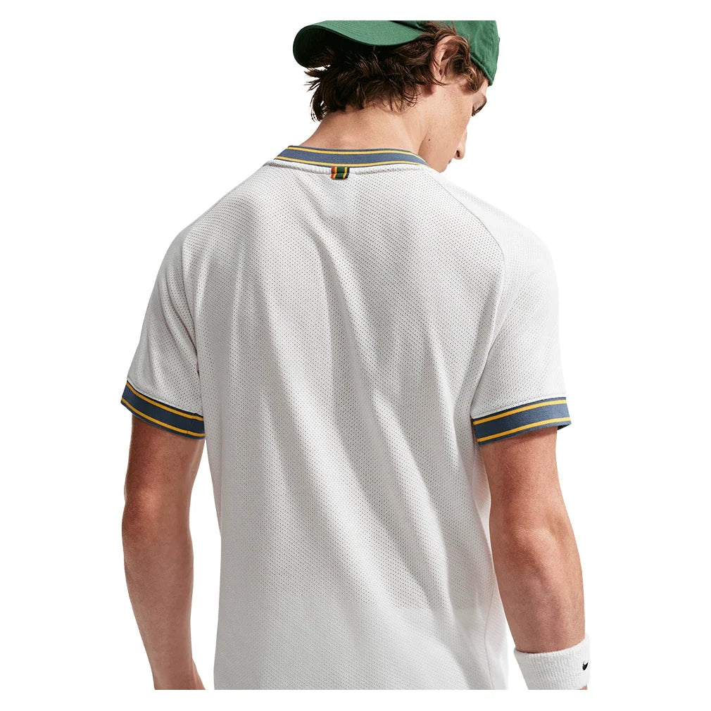 Men's Court Heritage Short Sleeve Tennis Top,Apparel,Nike,,,Tennis Express,FN0318-030_1