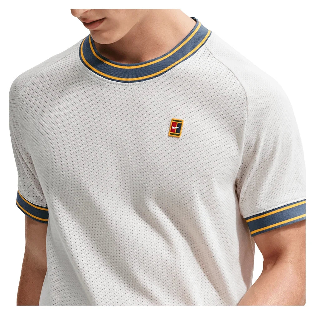 Men's Court Heritage Short Sleeve Tennis Top,Apparel,Nike,,,Tennis Express,FN0318-030_3