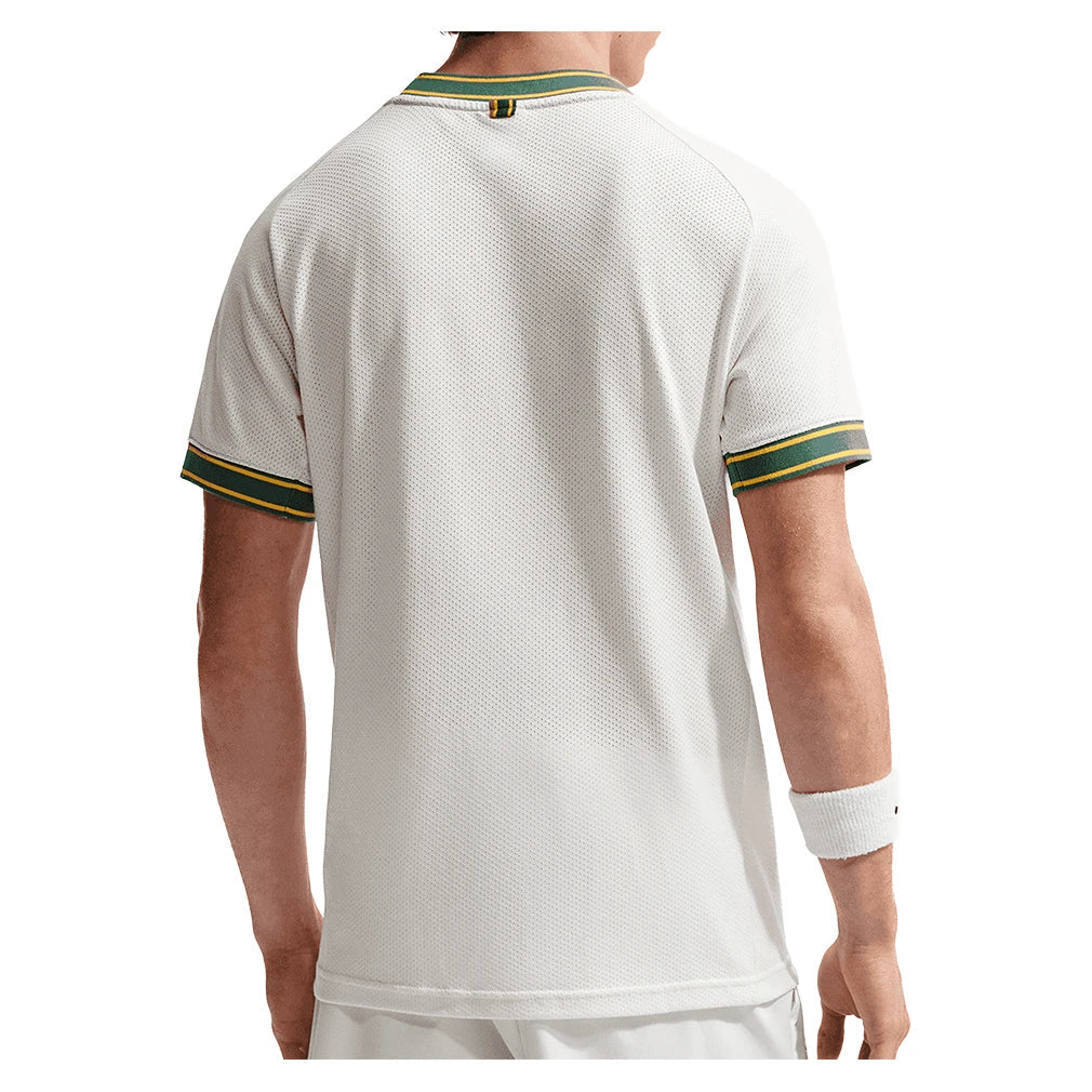 Men's Court Heritage Short Sleeve Tennis Top,Apparel,Nike,,,Tennis Express,FN0318-030_4