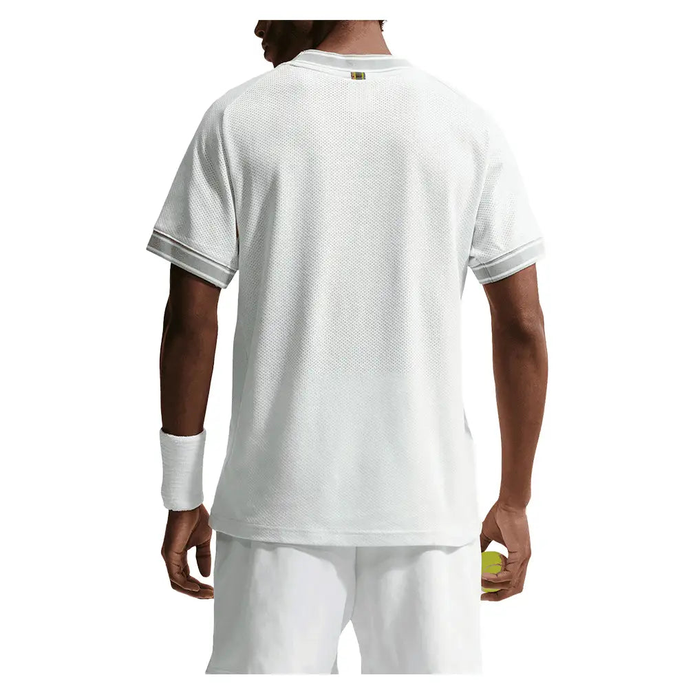 Men's Court Heritage Short Sleeve Tennis Top-Apparel-Nike-FN0318-U26-394-4-Tennis Express