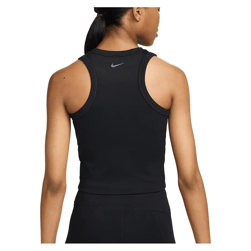 Women's One Fitted Dri-FIT Cropped Tennis Tank Top-Apparel-Nike-FN2806-010-2-Tennis Express