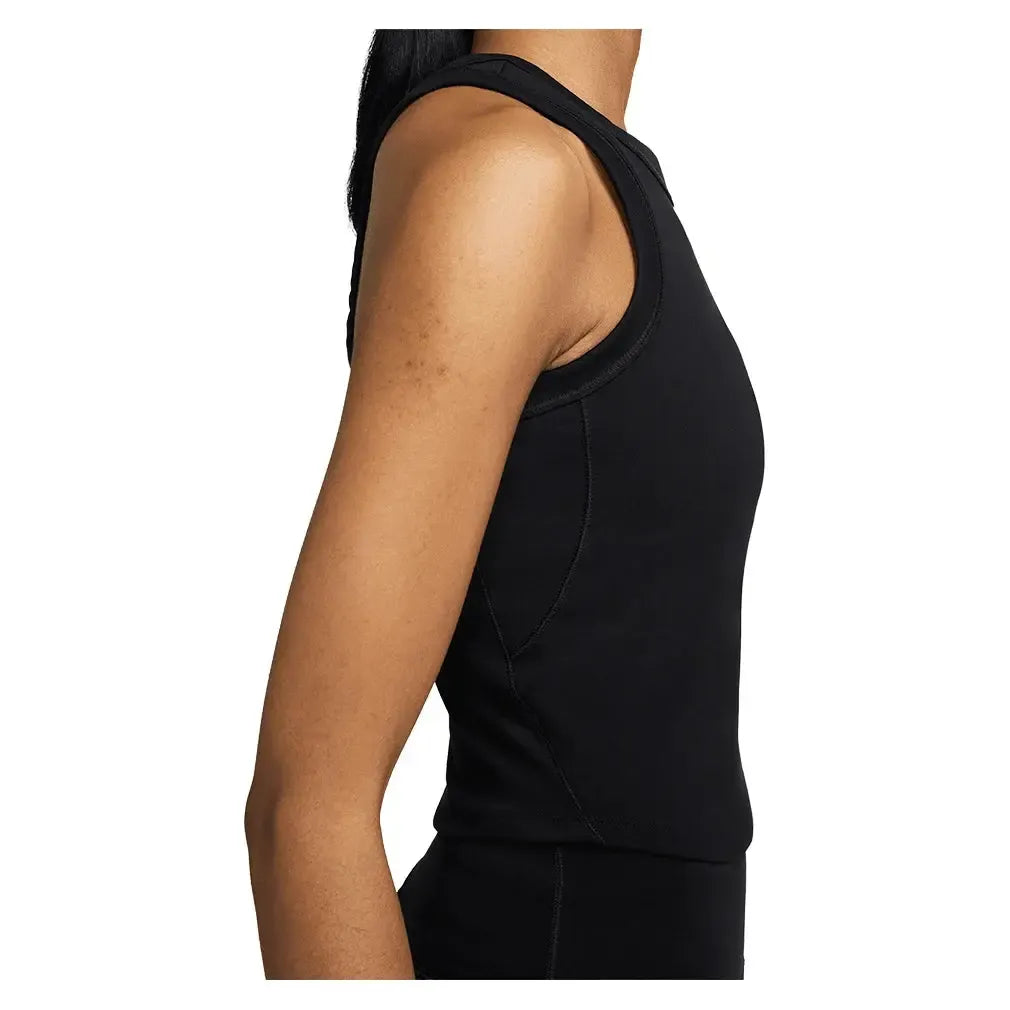 Women's One Fitted Dri-FIT Cropped Tennis Tank Top-Apparel-Nike-FN2806-010_2-Tennis Express