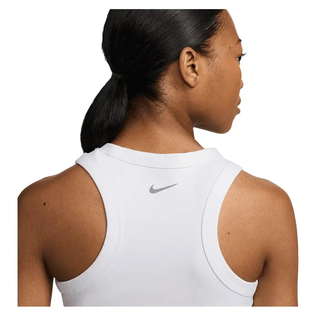 Women's One Fitted Dri-FIT Cropped Tennis Tank Top-Apparel-Nike-FN2806-100_4-Tennis Express