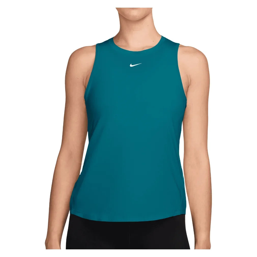 Women's One Classic Dri-FIT Training Tank, Nike, 372 Bright Spruce/White, Tennis Express, FN2808-H26-372-BRIGHT-SPRUCE-WHITE-1