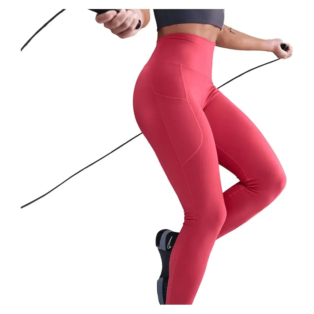 Women's One High-Waisted 7/8 Leggings with Pockets-Apparel-Nike-FN3241-666_3-6-[Sku]-Tennis Express
