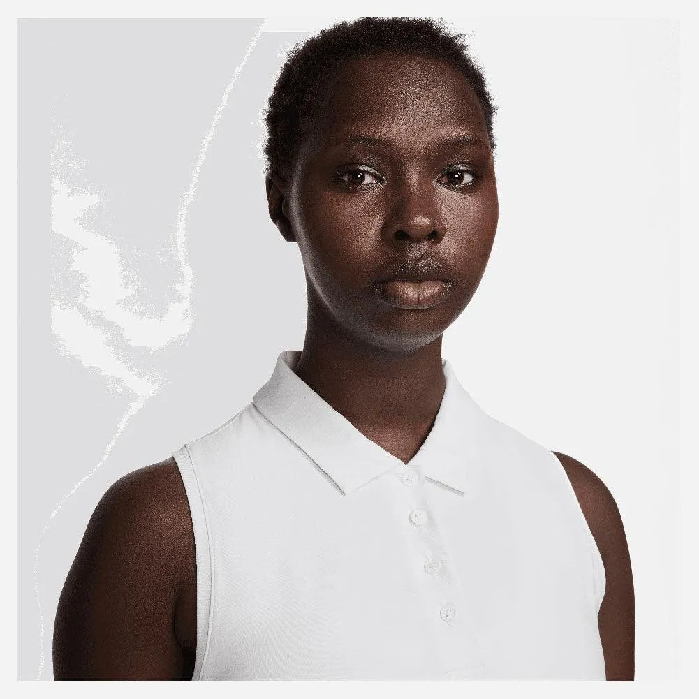 Women's Dri-Fit Victory Sleeveless Tennis Polo-Apparel-Nike-FQ1572-100-1-Tennis Express