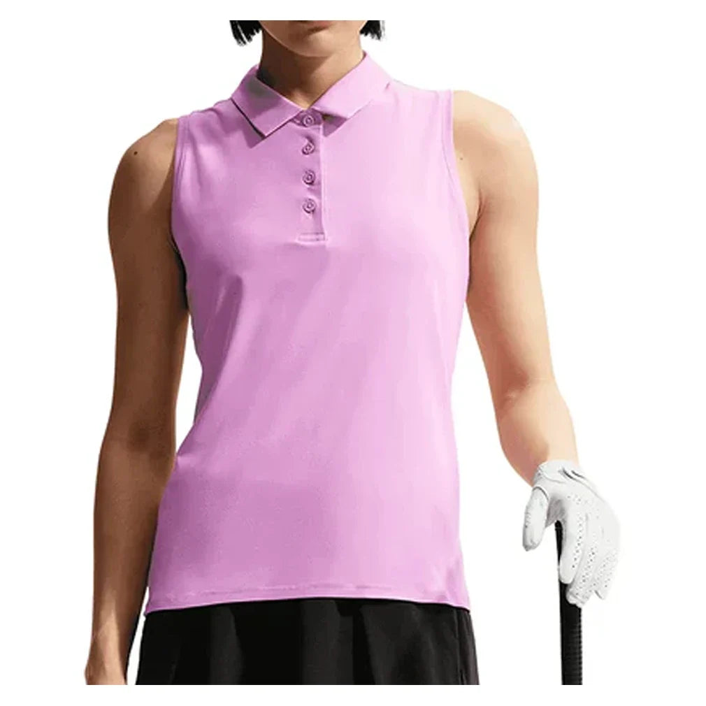 Women's Dri-FIT Victory Sleeveless Tennis Polo,Apparel,Nike,503 Lt Magenta/White,XS,Tennis Express,FQ1572-503_bd2a2be4-3f07-408e-b817-b459d6b39108