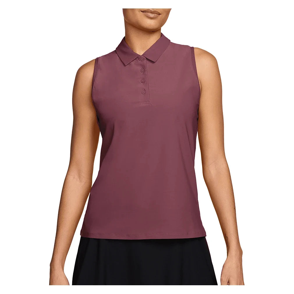 Women's Dri-FIT Victory Sleeveless Tennis Polo,Apparel,Nike,654 Pink Smoke/White,XS,Tennis Express,FQ1572-654