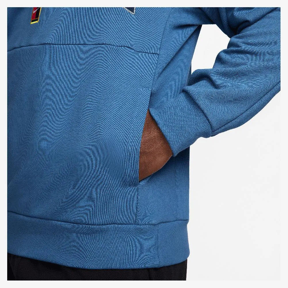 Men's Heritage Dri-FIT Fleece Tennis Hoodie Star Blue and Psychic Blue-Apparel-Nike-FQ2093-402S25-3-Tennis Express