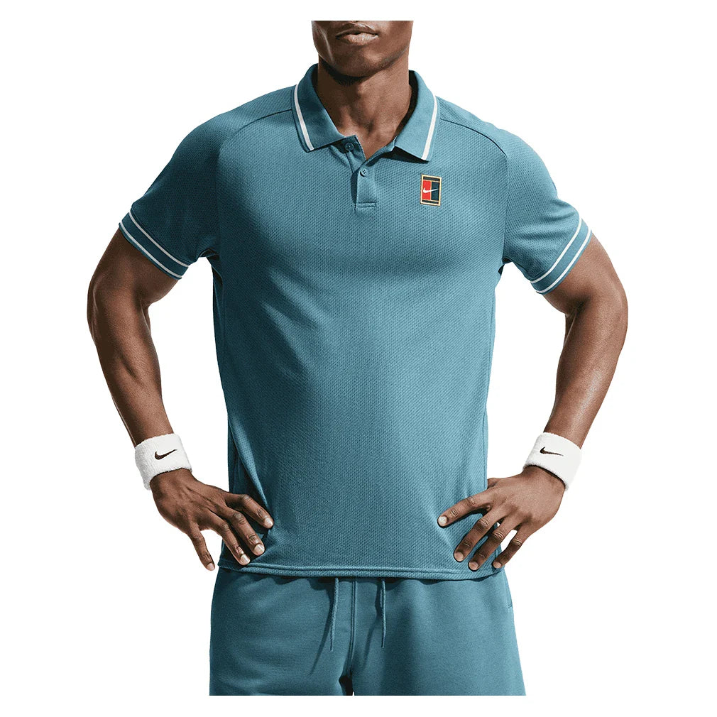 Men's Court Heritage Tennis Polo,Apparel,Nike,008 Smokey Blue,XS,Tennis Express,FQ2101-008