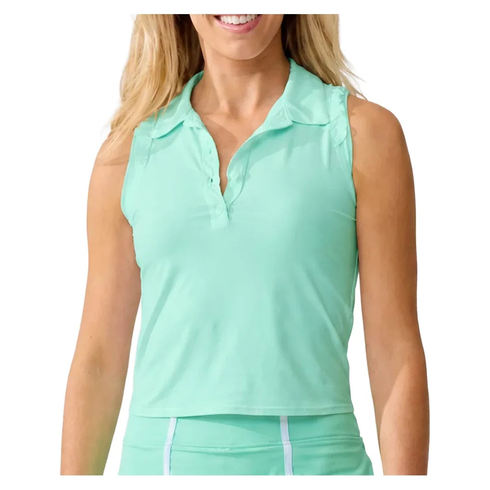 Women's Rally Tennis Polo Tank Menthol,Apparel,Bobbe,Menthol,XS,Tennis Express,FR-RPT-1002-1