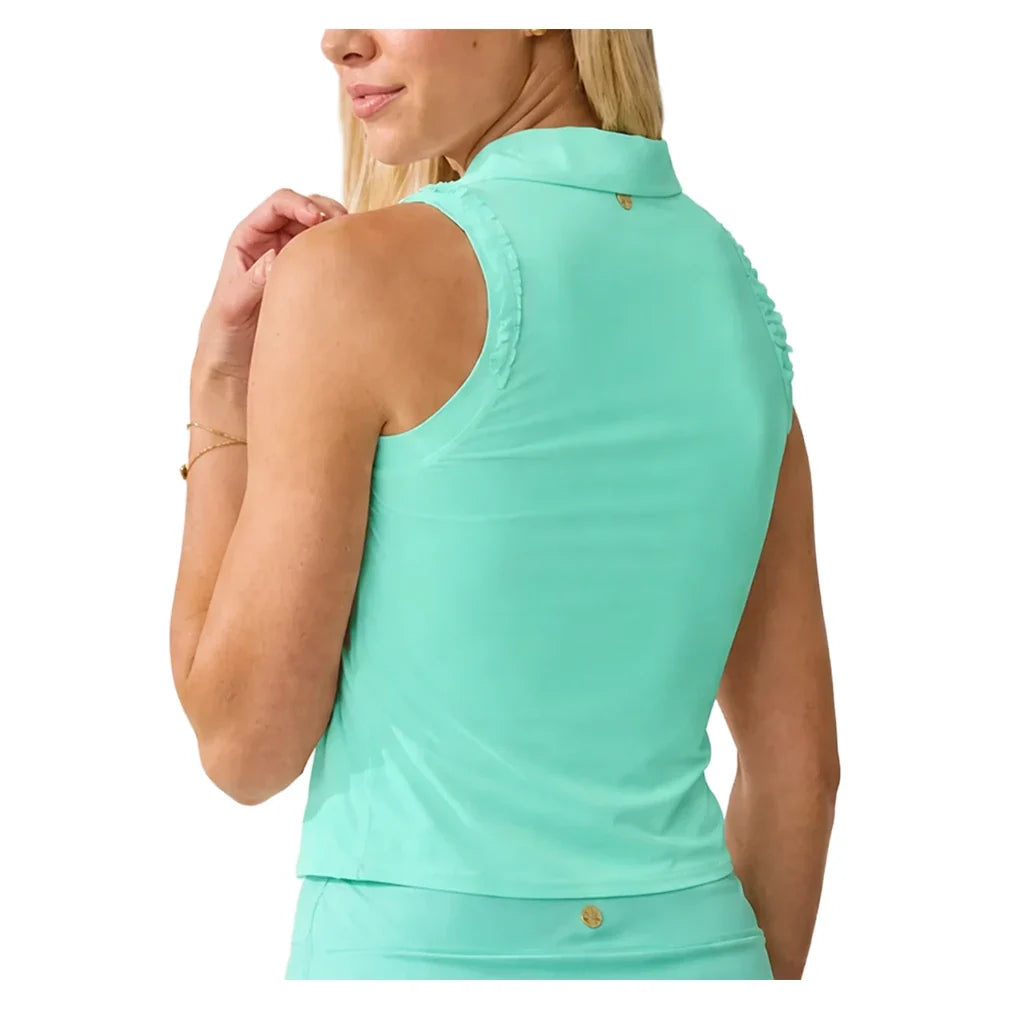 Women's Rally Tennis Polo Tank Menthol,Apparel,Bobbe,,,Tennis Express,FR-RPT-1002-2