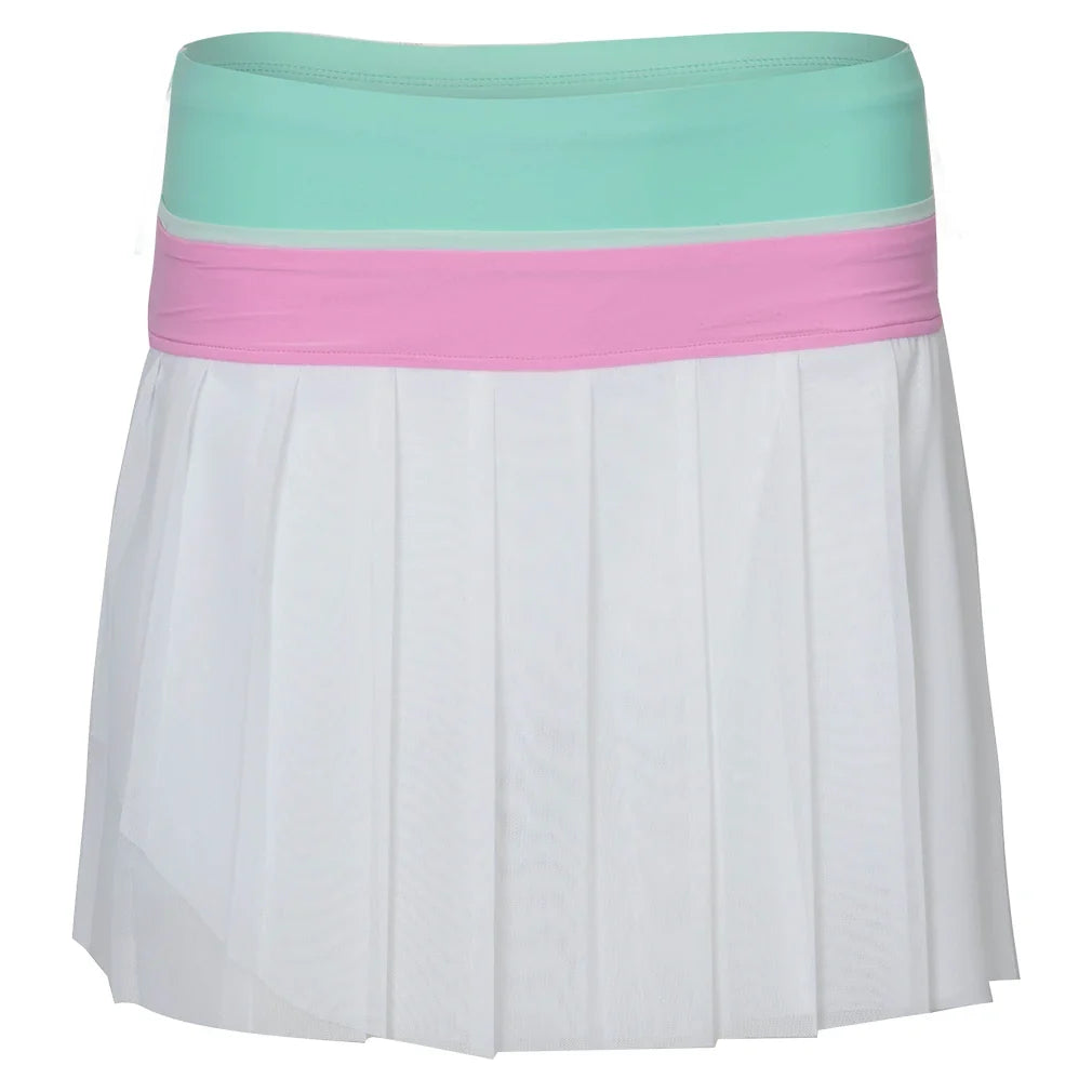 Women's Slice Tennis Skort White and Menthol,Apparel,Bobbe,White/Menthol,XS,Tennis Express,FR-SS-2104
