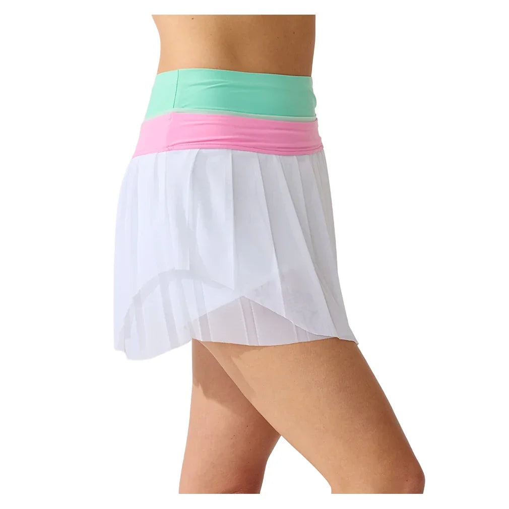 Women's Slice Tennis Skort White and Menthol,Apparel,Bobbe,,,Tennis Express,FR-SS-2104_b9a7c595-593b-4b98-a886-57d84e7ccb6f