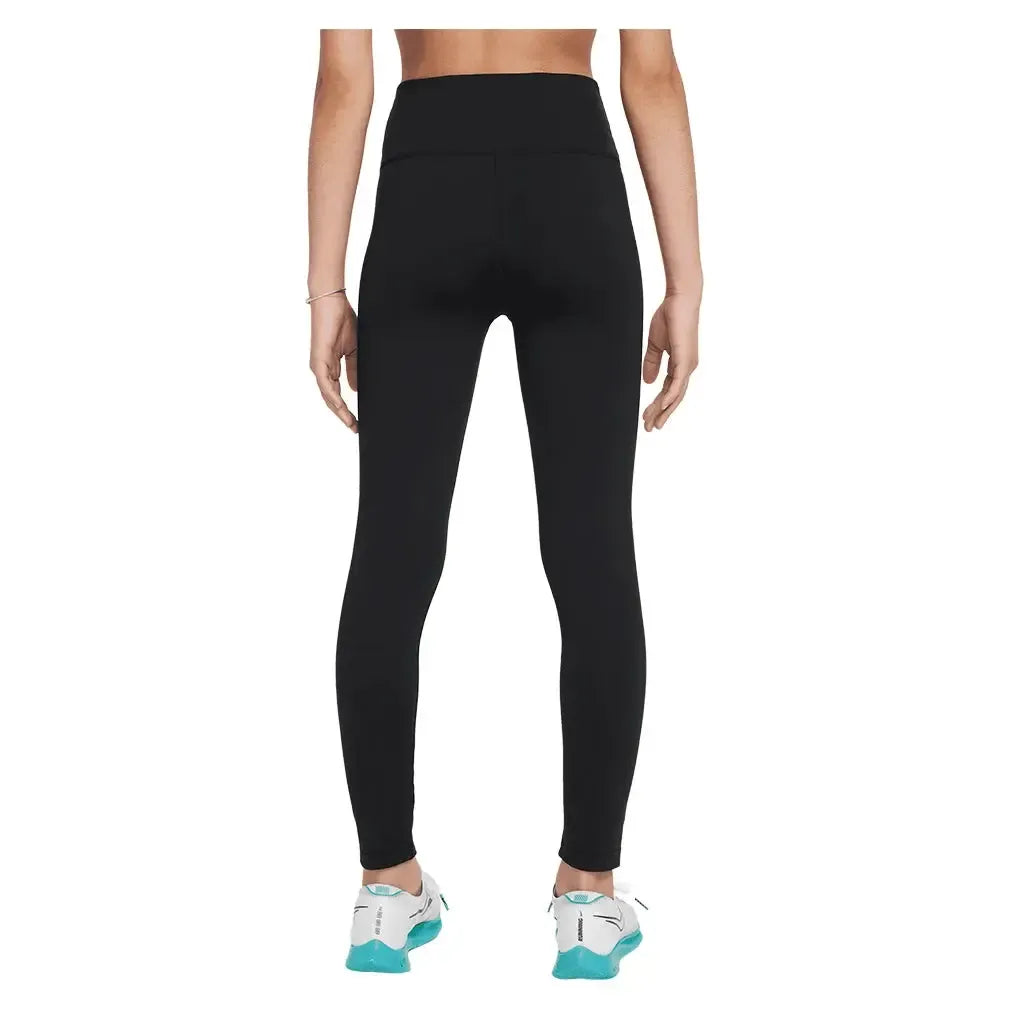 Girls' One Dri-FIT High-Waisted Training Leggings-Apparel-Nike-FZ5605-010_2-Tennis Express