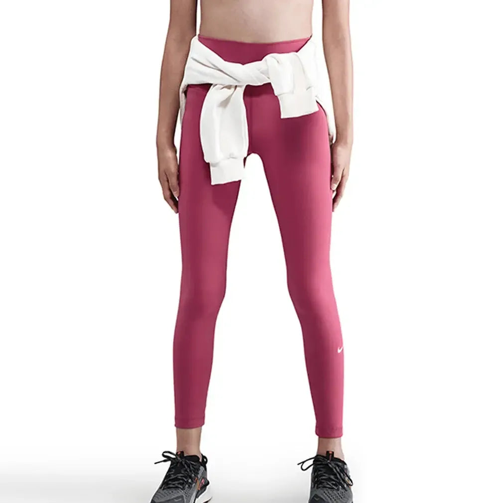 Girls' One Dri-FIT High-Waisted Training Leggings-Apparel-Nike-FZ5605-634_4-Tennis Express