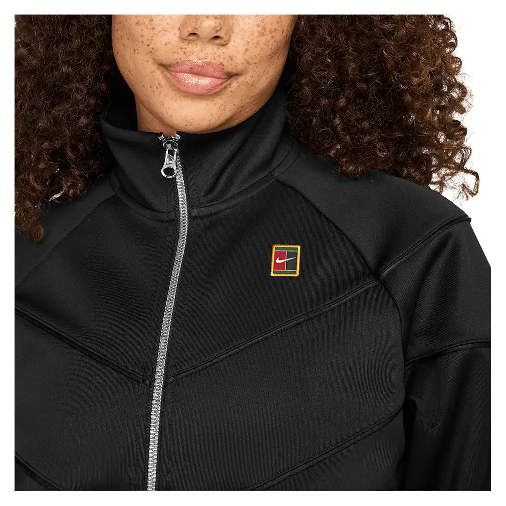 Women's Court Dri-FIT Heritage Windrunner Poly Knit Jacket Black,Apparel,Nike,,,Tennis Express,FZ6507-B-6