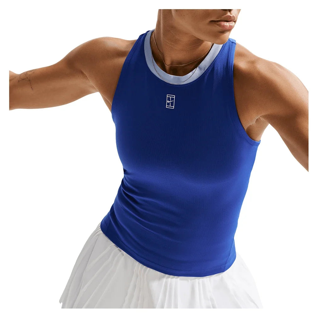 Women's Court Dri-FIT Advantage Tennis Tank Old Royal and White,Apparel,Nike,,,Tennis Express,FZ6657-417-2
