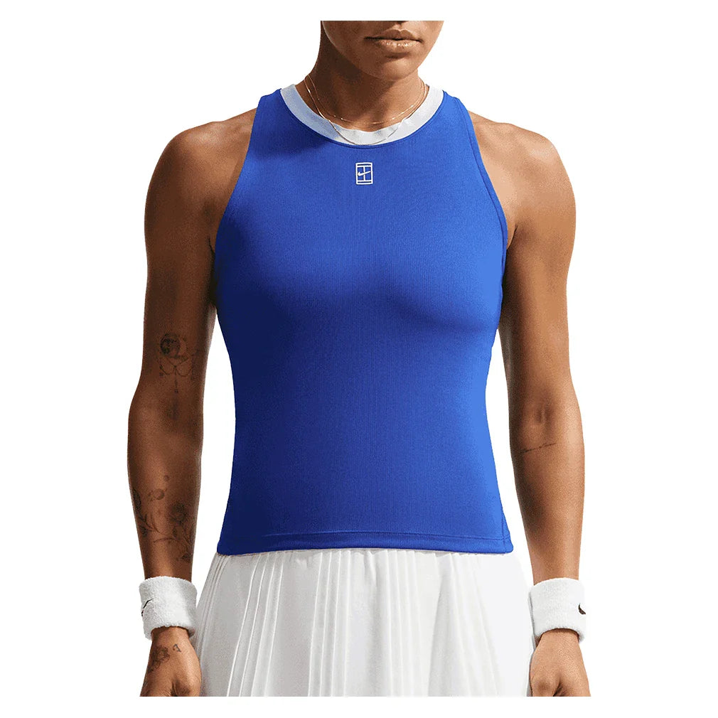 Women's Court Dri-FIT Advantage Tennis Tank Old Royal and White,Apparel,Nike,Old Royal/White,XS,Tennis Express,FZ6657-417