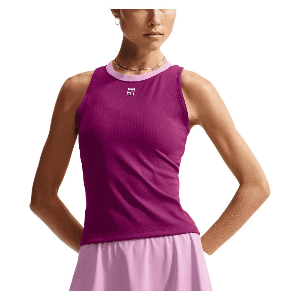 Women's Court Dri-FIT Advantage Tank, Nike, 630 True Berry/White, Padel Express, FZ6657-H26-630-TRUE-BERRY-WHITE-1