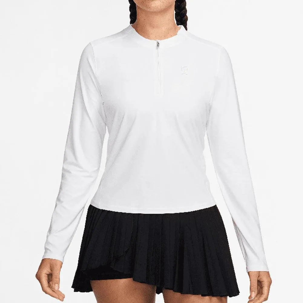 Women's Dri-Fit Advantage Midlayer Long Sleeve Tennis Top-Apparel-Nike-FZ6737-100-Tennis Express