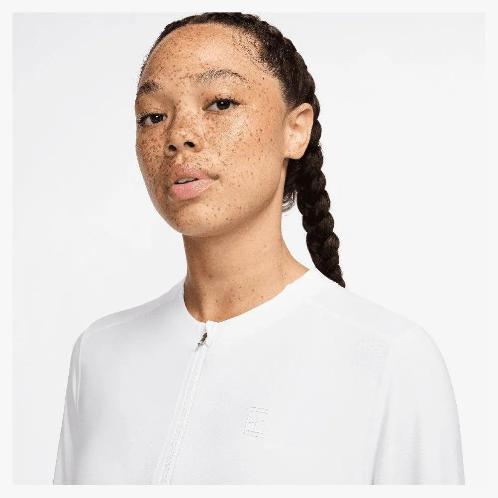 Women's Dri-Fit Advantage Midlayer Long Sleeve Tennis Top-Apparel-Nike-FZ6737-100_2-Tennis Express