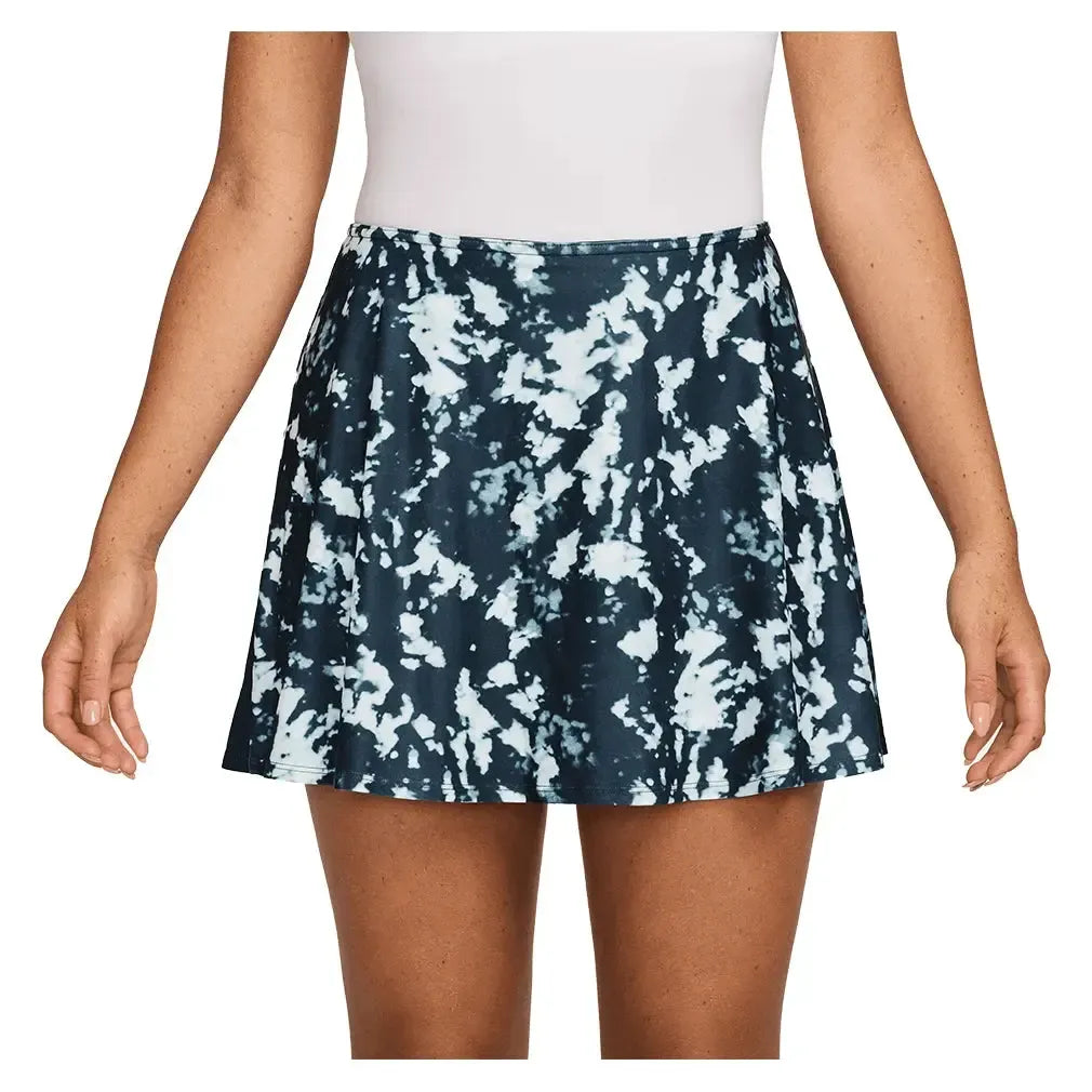 Women's Dri-FIT Victory Flouncy 15" Print Tennis Skort Armory Navy and White-Apparel-Nike-FZ6804-478U25-2-Tennis Express