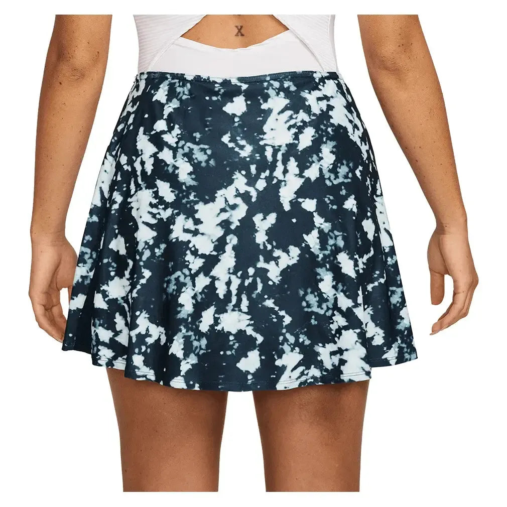 Women's Dri-FIT Victory Flouncy 15" Print Tennis Skort Armory Navy and White-Apparel-Nike-FZ6804-478U25-3-Tennis Express