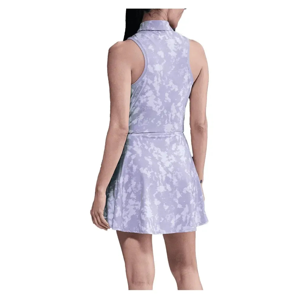 Women's Dri-FIT Victory Sleeveless Print Tennis Polo Lilac Ice and White-Apparel-Nike-FZ6891-533U25-4-Tennis Express
