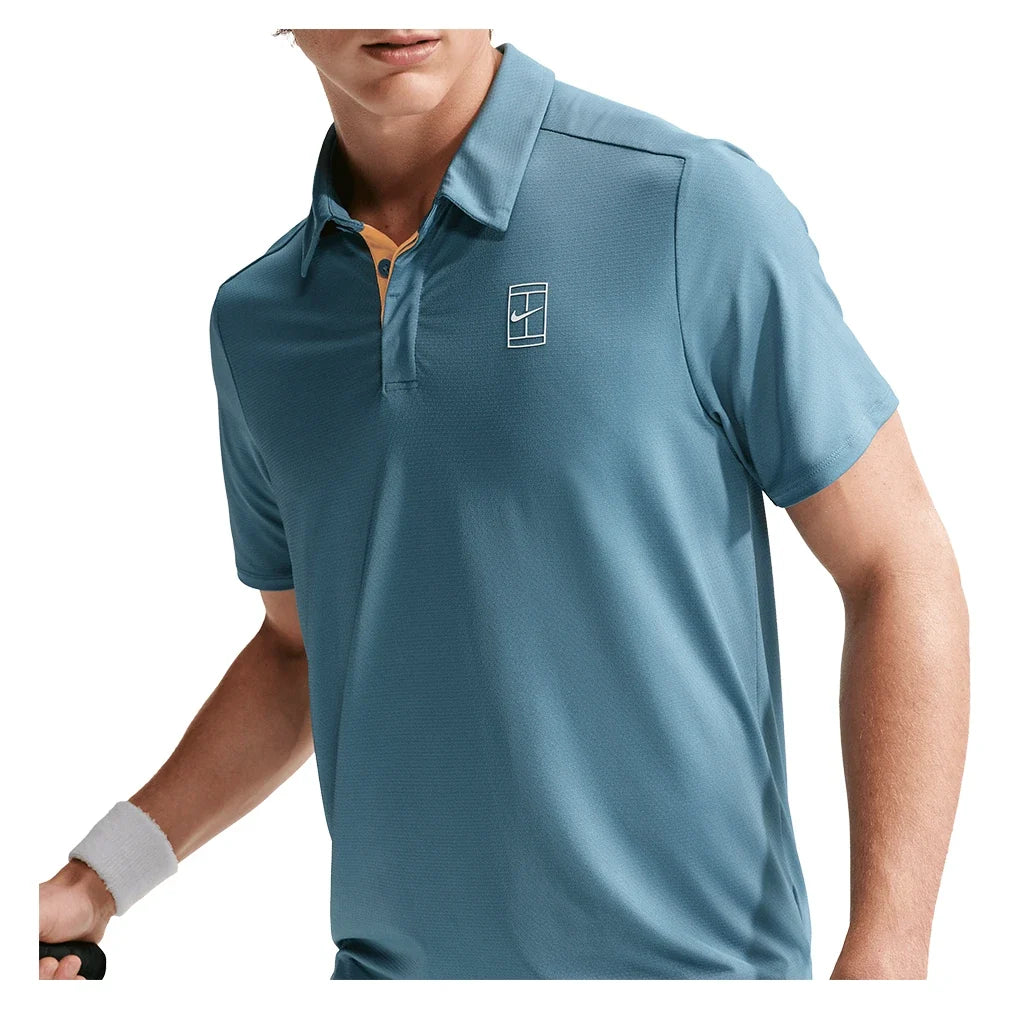 Men's Court Dri-FIT Advantage Tennis Polo Smokey Blue and White,Apparel,Nike,,,Tennis Express,FZ6907-006_3