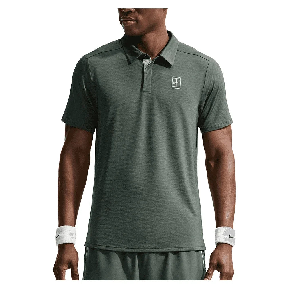 Men's Court Dri-FIT Advantage Tennis Polo,Apparel,Nike,303 Camo Green/Cucumber Calm,XS,Tennis Express,FZ6907-303