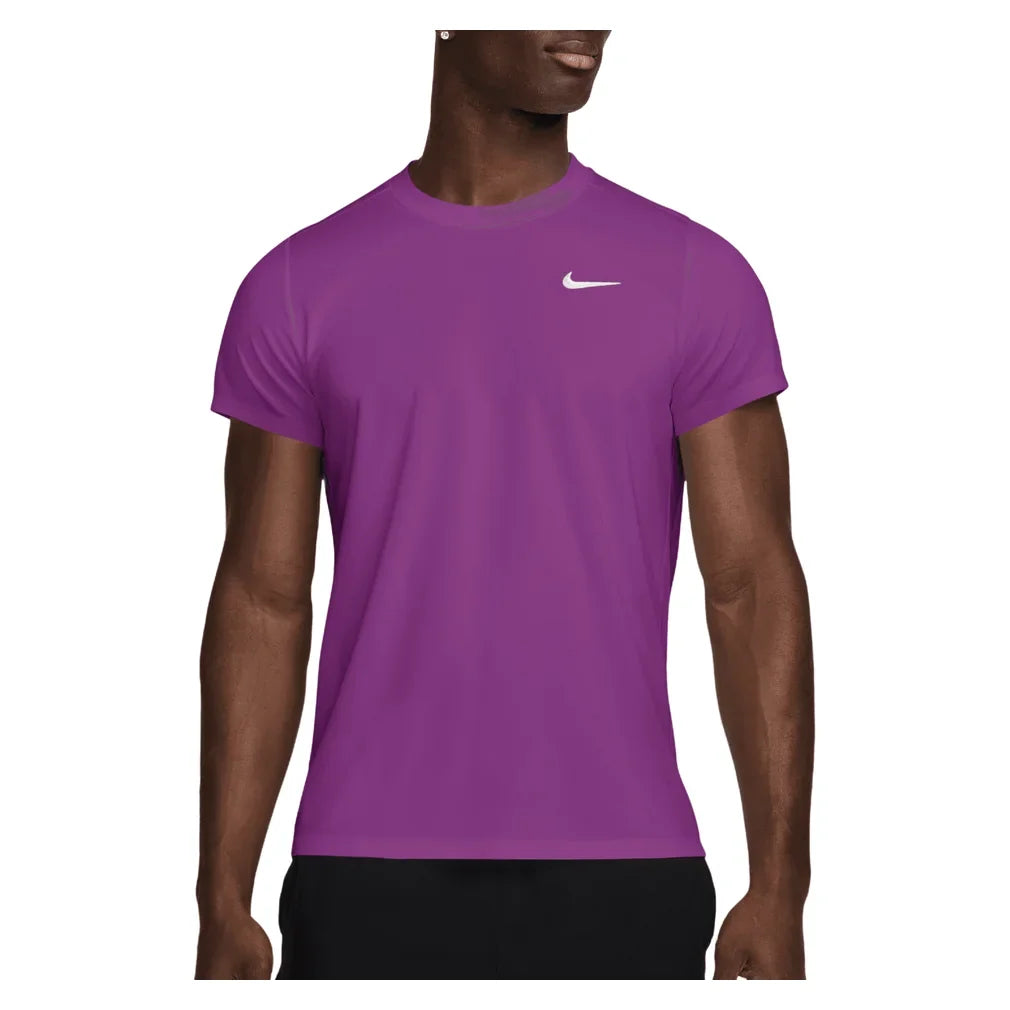 Men's Court Dri-Fit Victory Tennis Top, Nike, 505 Bold Berry/White, Tennis Express, FZ6921-H26-505-BOLD-BERRY-WHITE-1