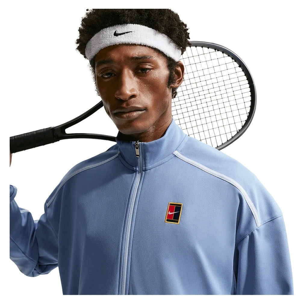 Men's Court Heritage Tennis Jacket Work Blue-Apparel-Nike-FZ6925-486-2-Tennis Express