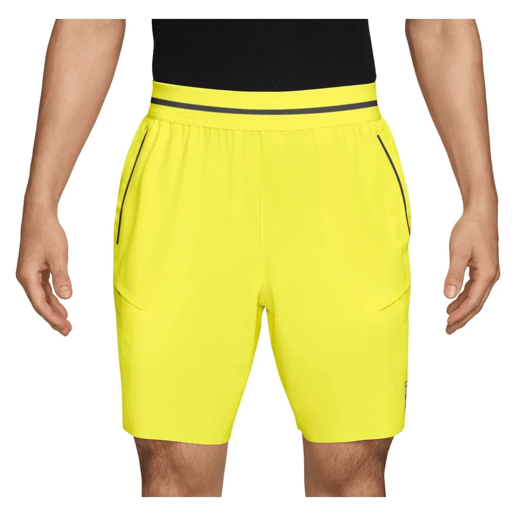 Men's Court Dri-FIT Advantage 8 Inch Tennis Short Lemon Venom and Purple Dynasty, Nike, Lemon Venom/Purple Dynasty, Tennis Express, FZ9322-750H26-LEMON-VENOM-PURPLE-DYNASTY-1