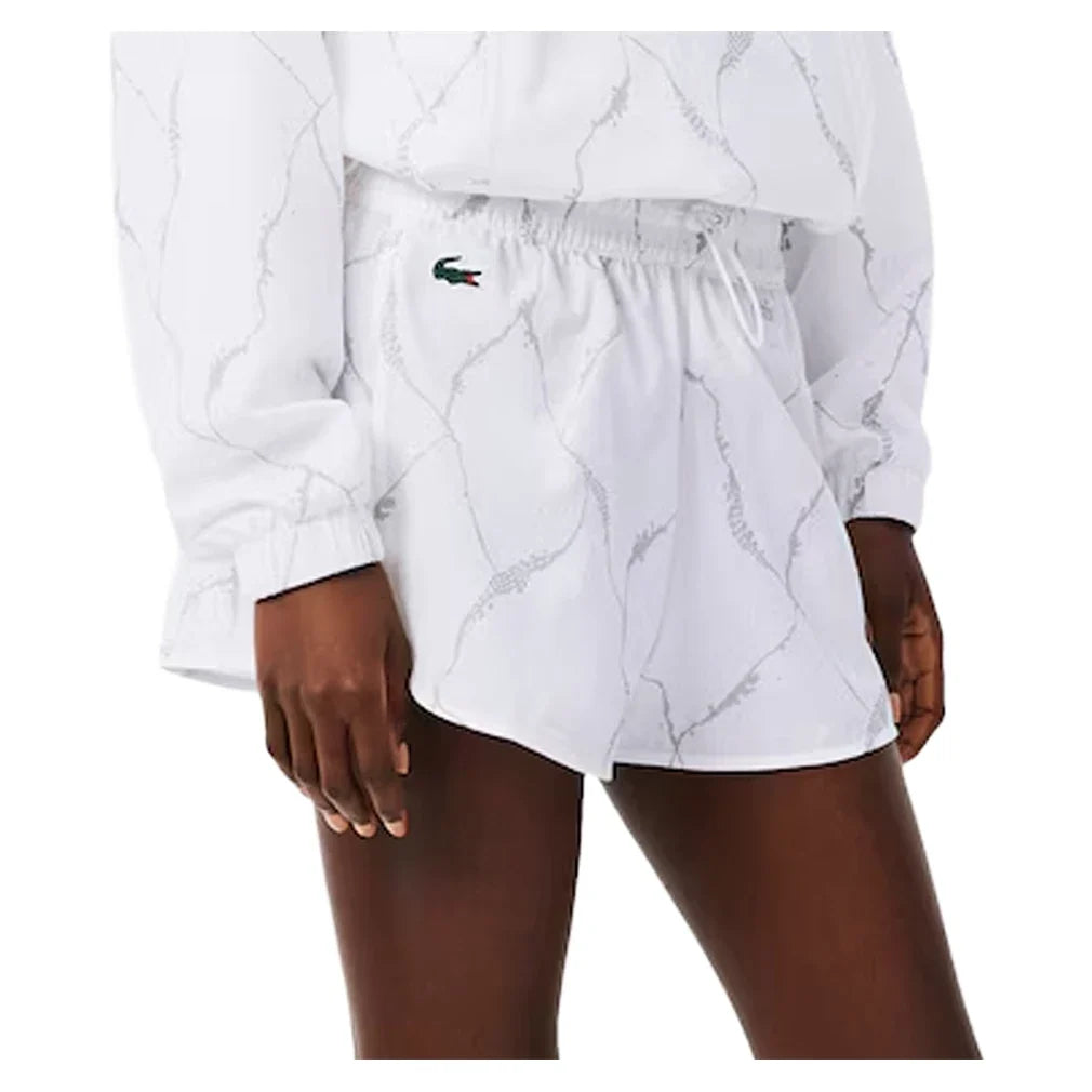 Women's Players Tennis Short White and Urban,Apparel,Lacoste,White/Urban,2(EUR34),Tennis Express,GF6845-Z13F26