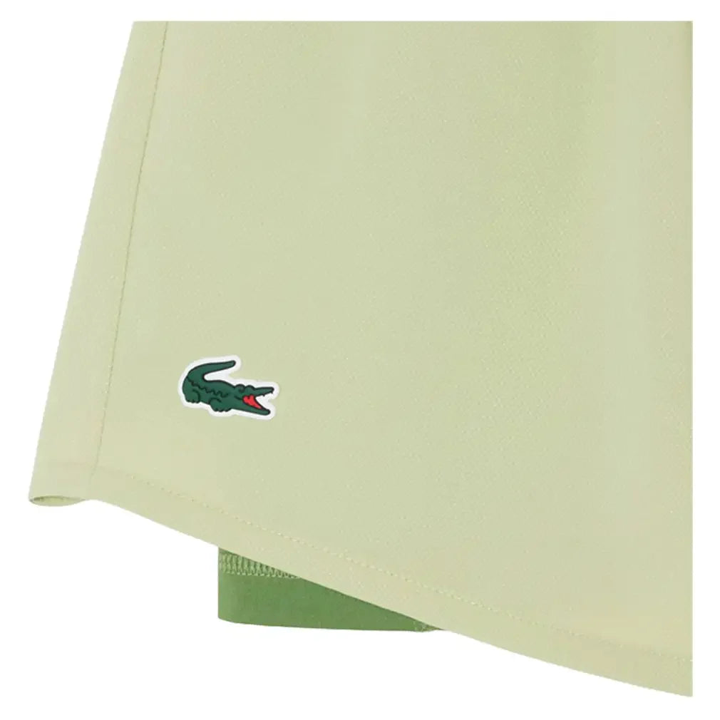Women's Players Tennis Shorts Birch and Lamb's Lettuce-Apparel-Lacoste-GF9972-614-8-Tennis Express