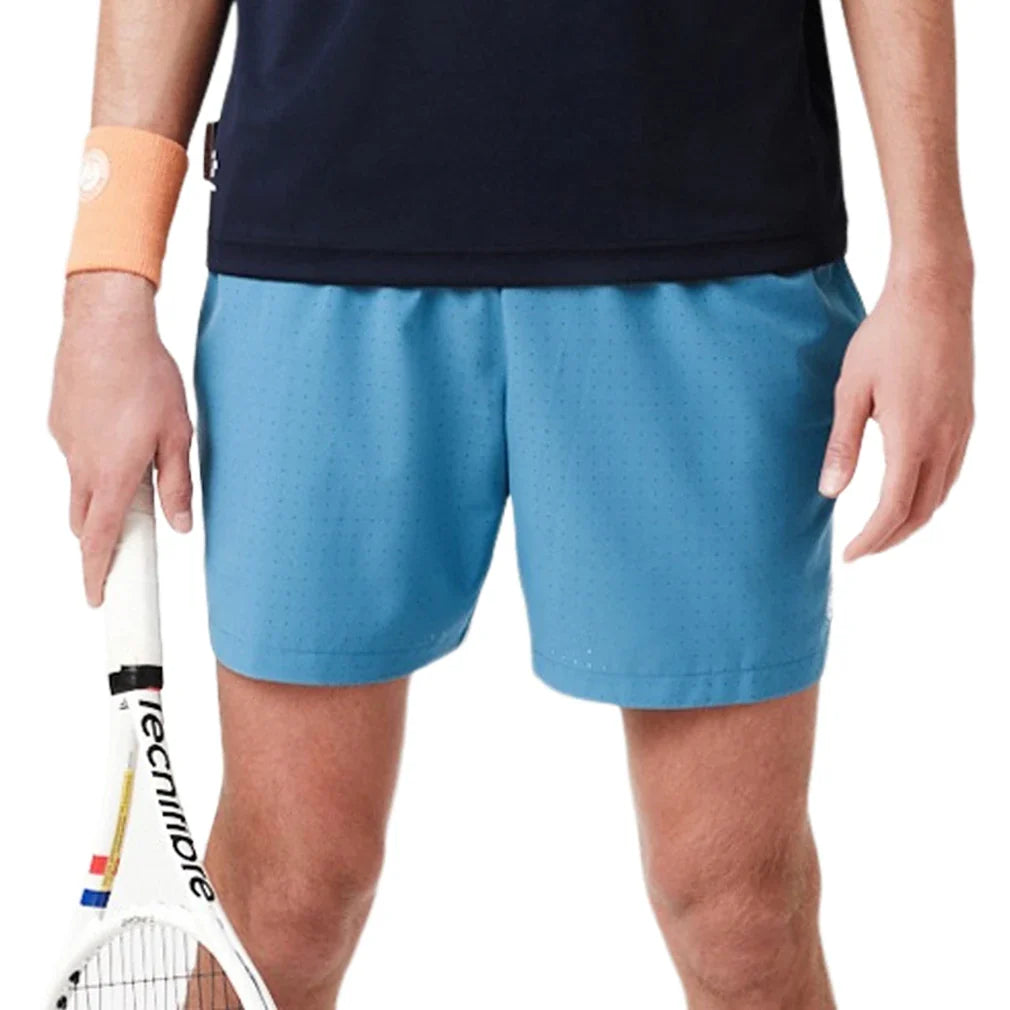 Men's Roland Garros Daniil Medvedev Tennis Short Abyss Blue and Blossom,Apparel,Lacoste,,,Tennis Express,GH0336-3I1-1
