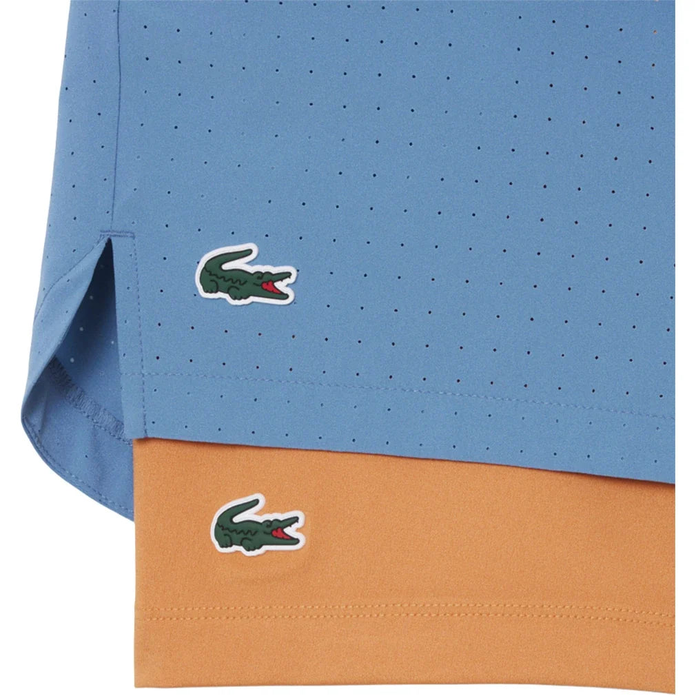 Men's Roland Garros Daniil Medvedev Tennis Short Abyss Blue and Blossom,Apparel,Lacoste,,,Tennis Express,GH0336-3I1-3