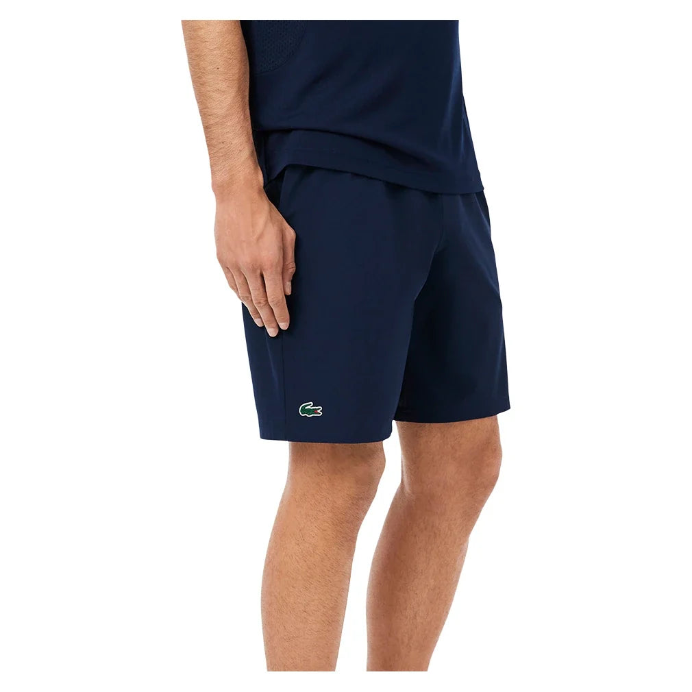 Men's Novak Djokovic Tennis Short Navy Blue and White,Apparel,Lacoste,,,Tennis Express,GH7413