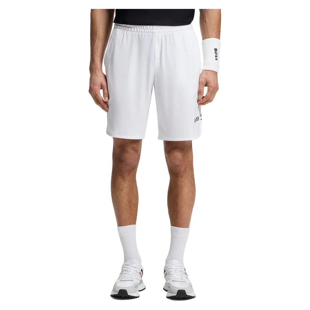 Men's 9 Inch Tennis Shorts,Apparel,Hugo Boss,100 White,S,Tennis Express,HB50551953-WPG