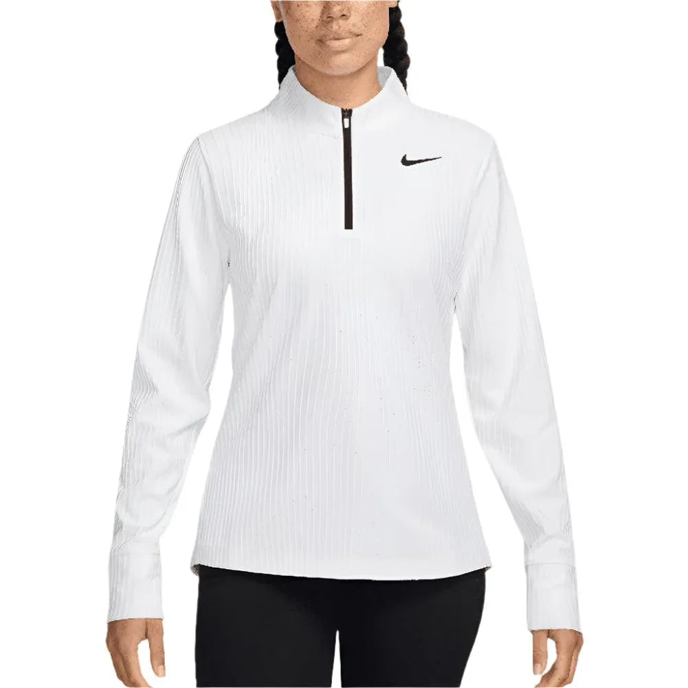 Women's Dri-Fit Advantage Tour 1/2 Zip Long Sleeve Tennis Top-Apparel-Nike-HF6582-100-Tennis Express